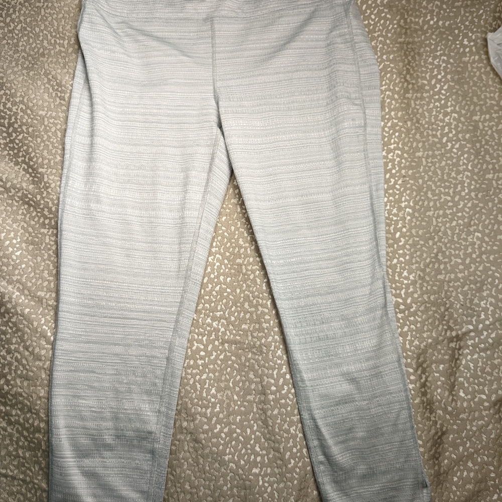 Athleta Grey Jacquard High Rise Chaturanga Fitness Pant #455973 Size XL